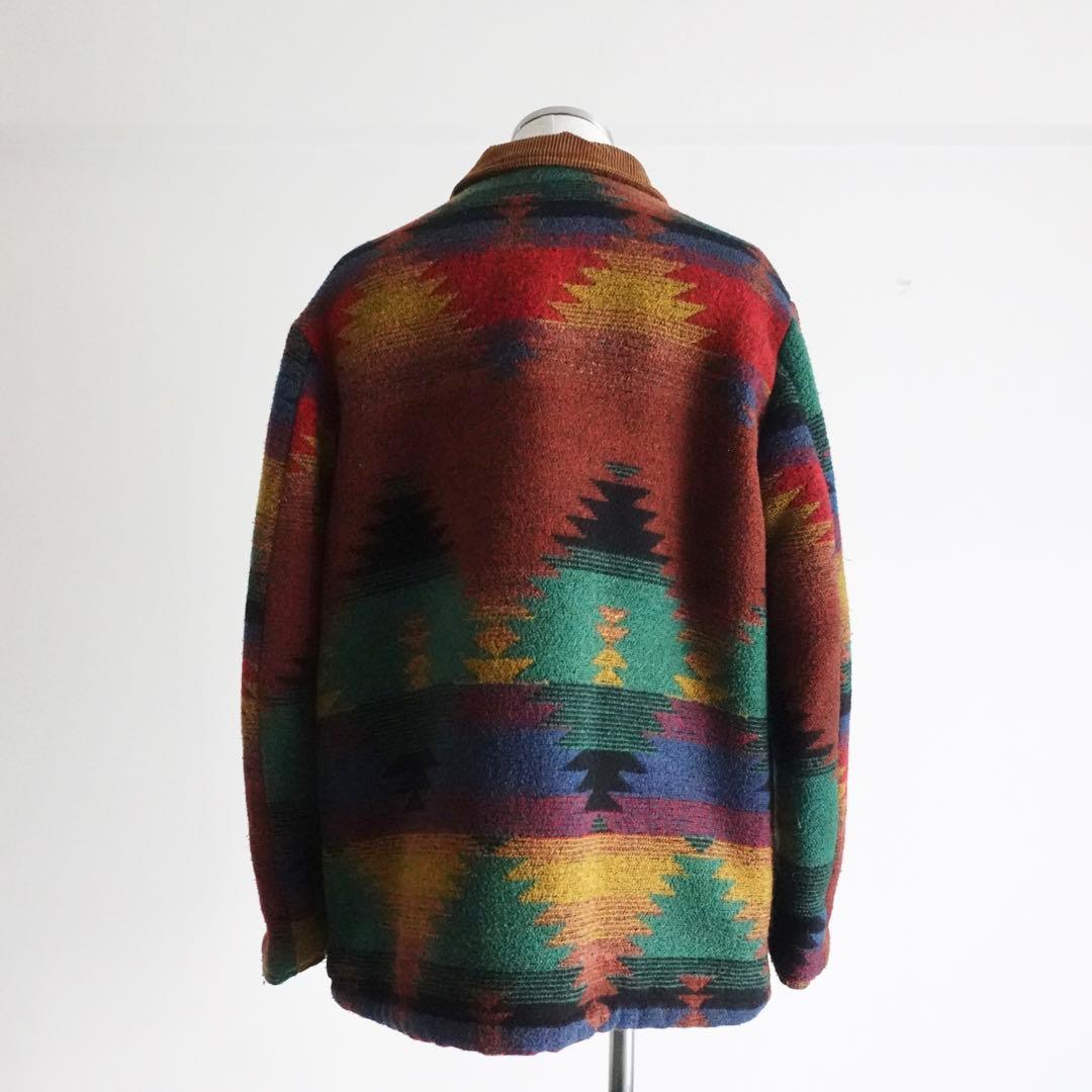 1980s Lakeshine ネイティブ柄中綿ジャケット　マルチカラーUSA製