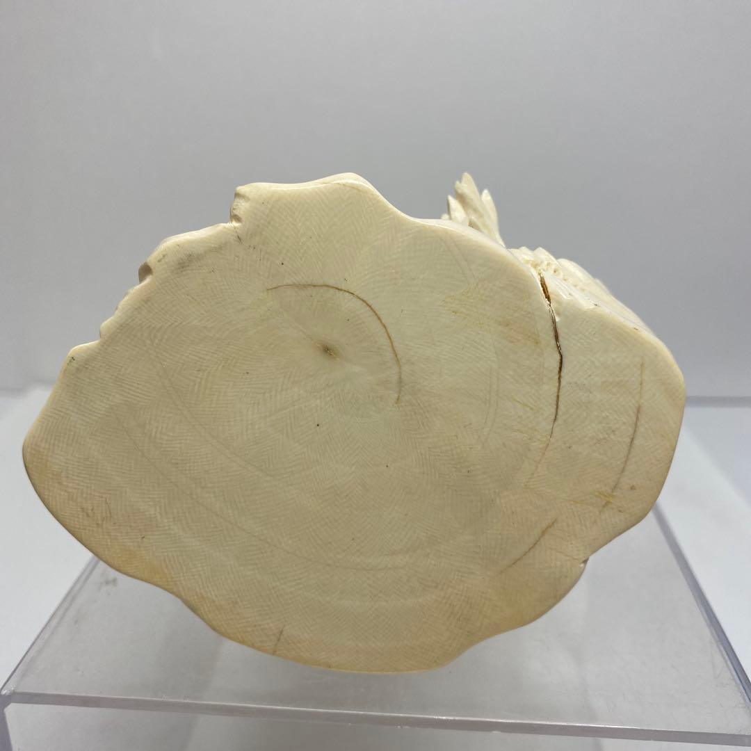 極上　和彫　鶏親子　置物大　350g トエチ　東さ8-0107☆2F