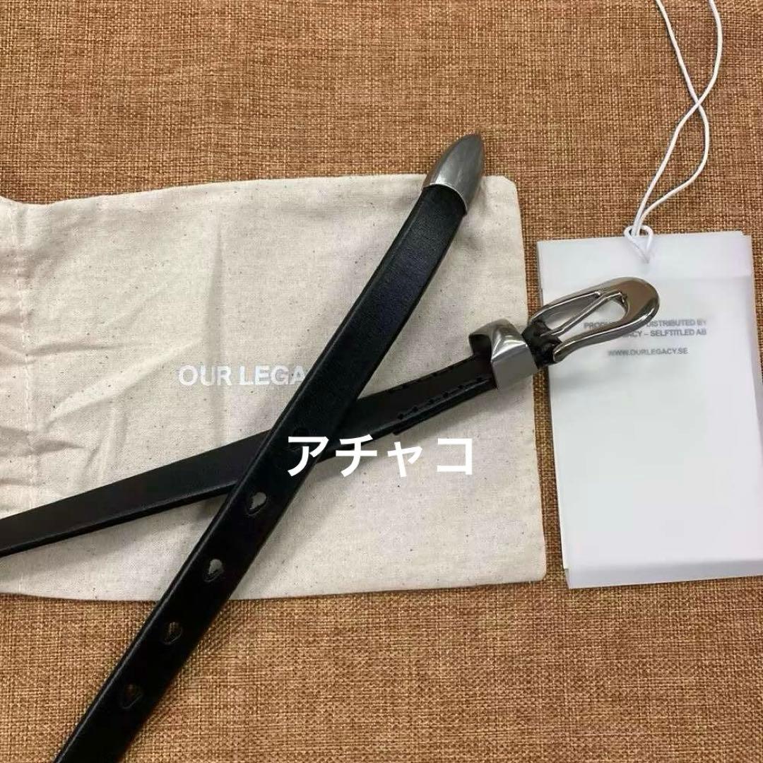 OUR LEGACY ベルト 80 黒 人気