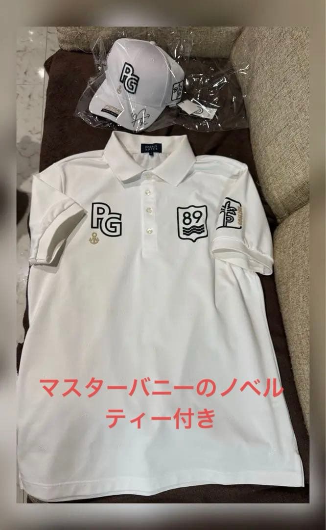 PEARLY GATES ホワイトポロシャツとキャップセット　サイズ6