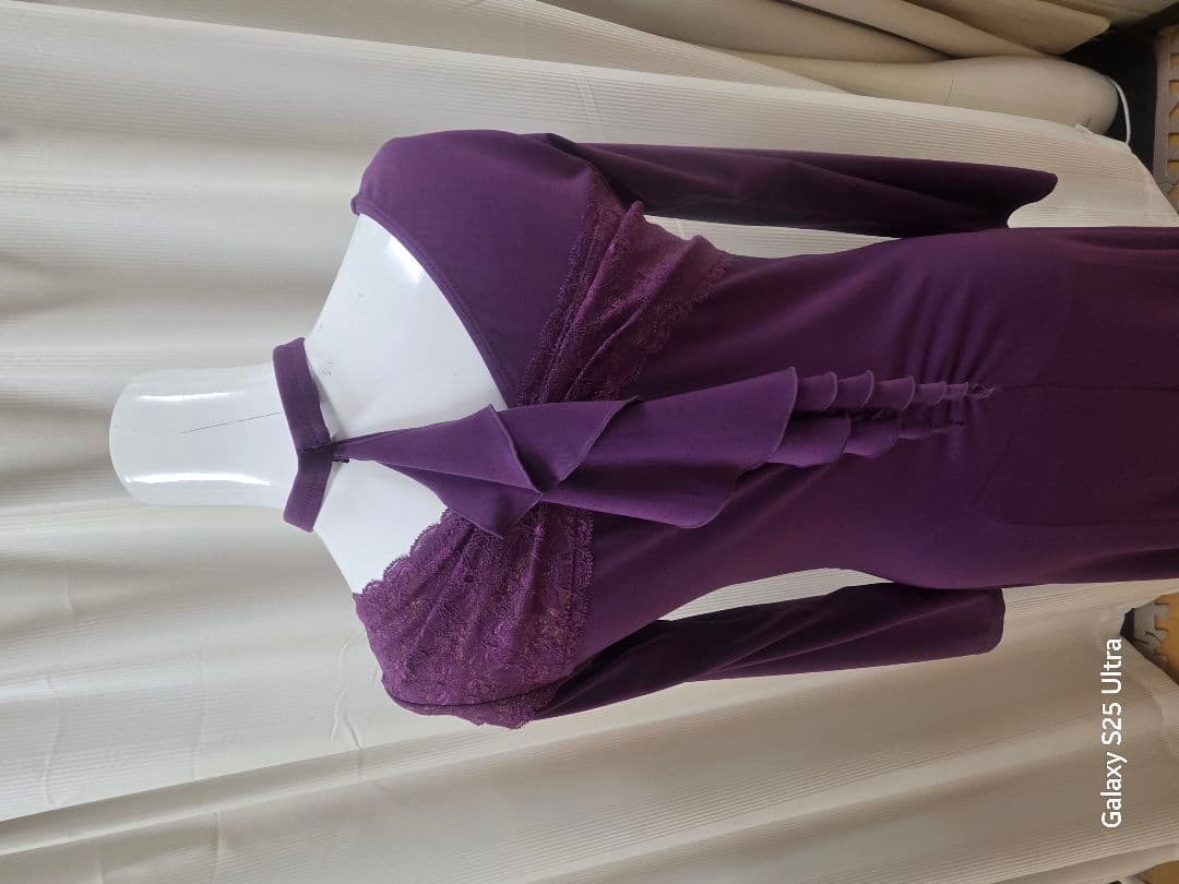 Chacott パープル長袖ダンスドレス