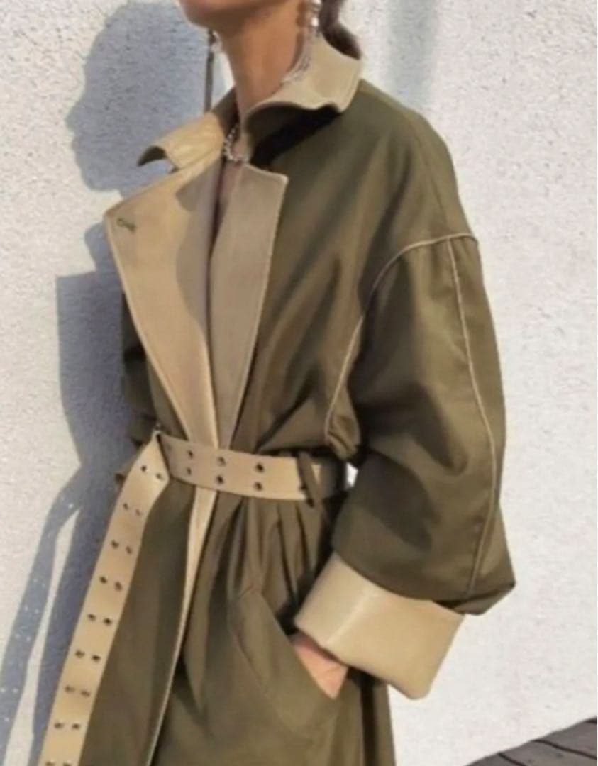 ジャケット・アウター AMERI FAKE LEATHER DOCKING COAT