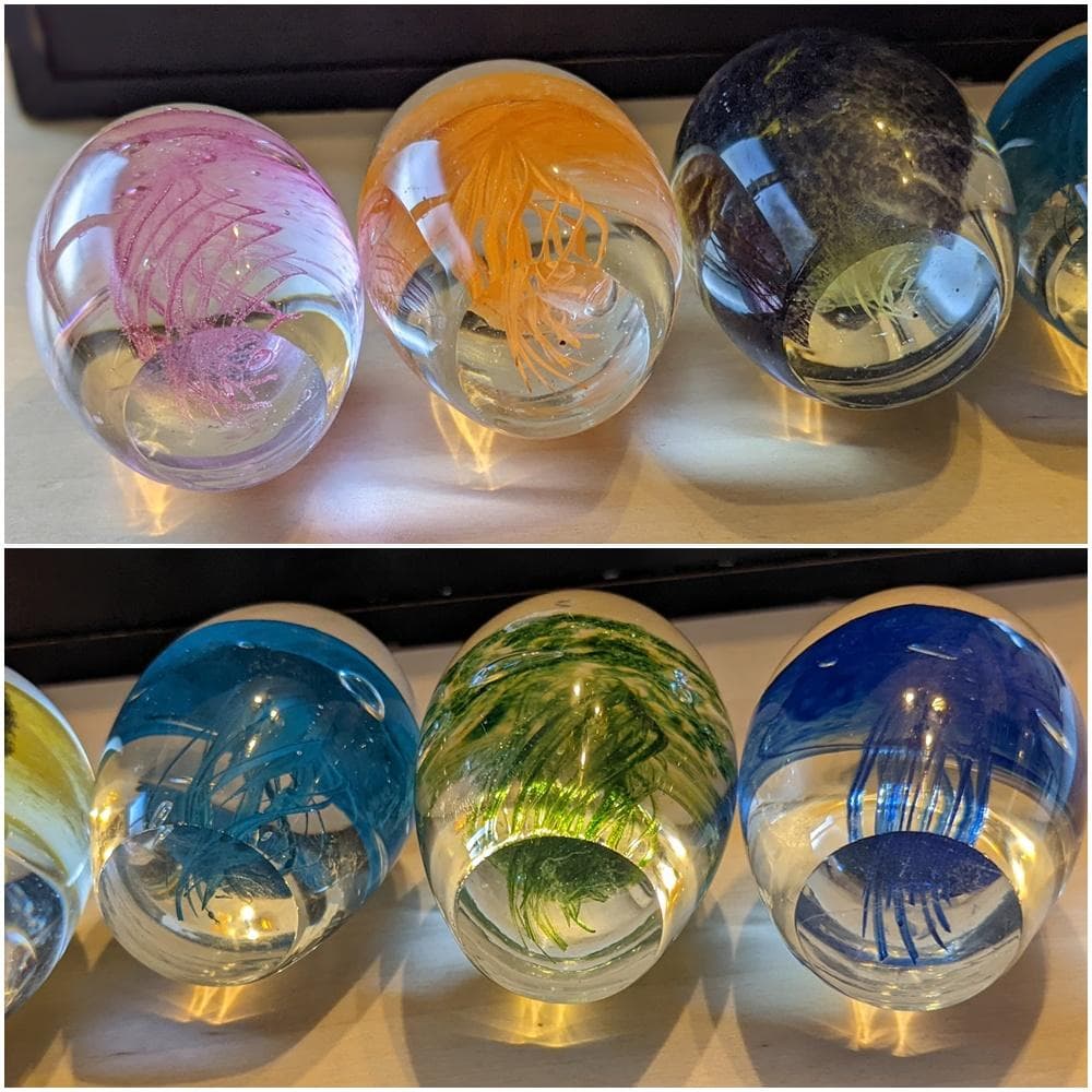 【6個セット】クラゲ 小 6色　ガラス くらげ ジェリーフィッシュ