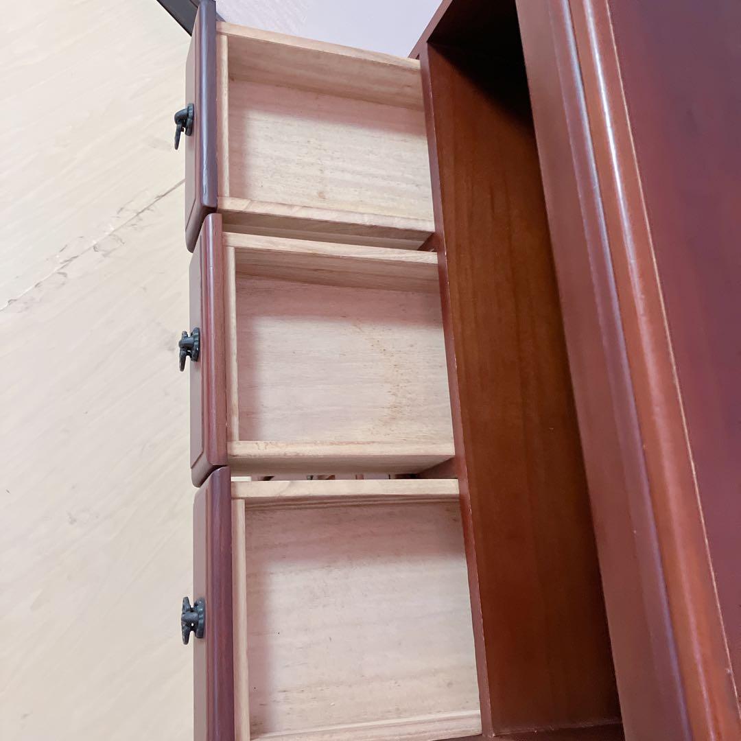 キャスター付き　電話台、FAX台 キャビネット サイドチェスト　サイドラック