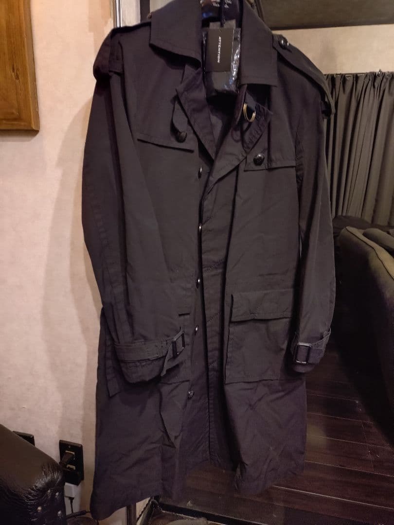 ブラック トレンチコート サイズ2　ナンバーナイン　ポートランド期