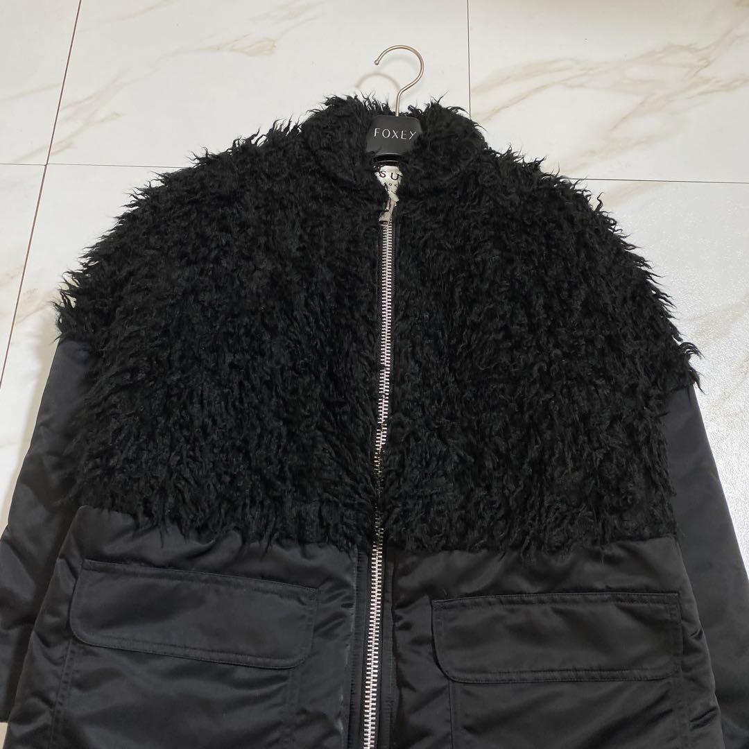 タグ付♡スナオクワハラコレクションモデル ナイロンツイルヴィンテージファーコート