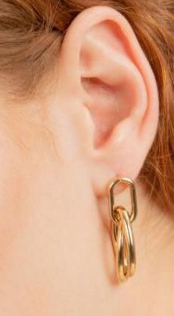 超美品、PHILIPPE AUDIBERT pierce gold ダブルリング