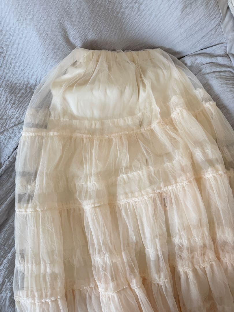 スカート Acka. tulle long skirt