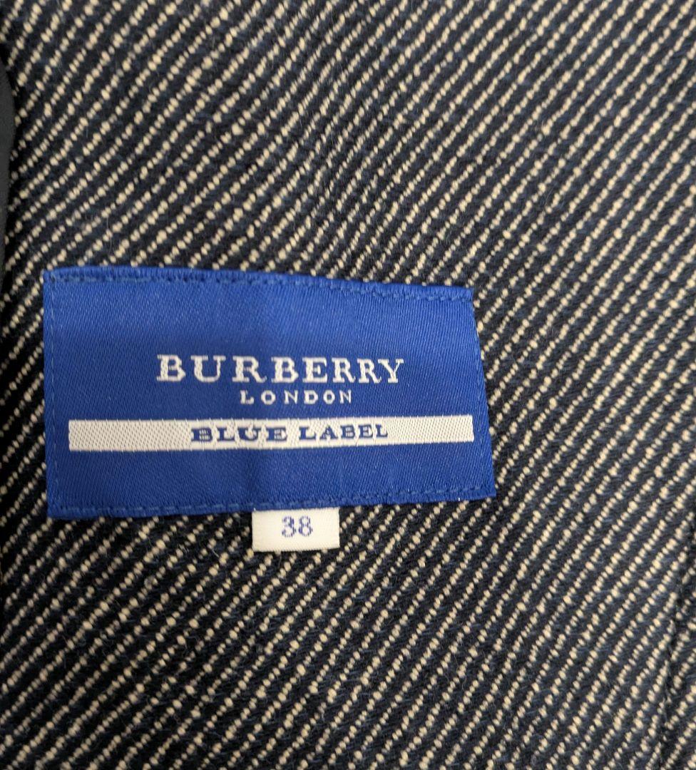 美品・BURBERRY BLUE LABEダブルライダースジャケット ウール混