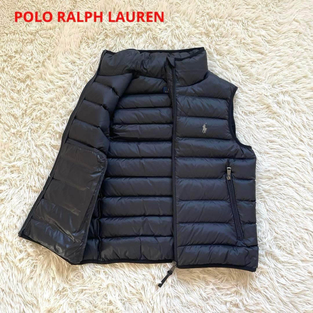 美品 ポロラルフローレン ブラック ポニー刺繍 ダウンベスト Sサイズ