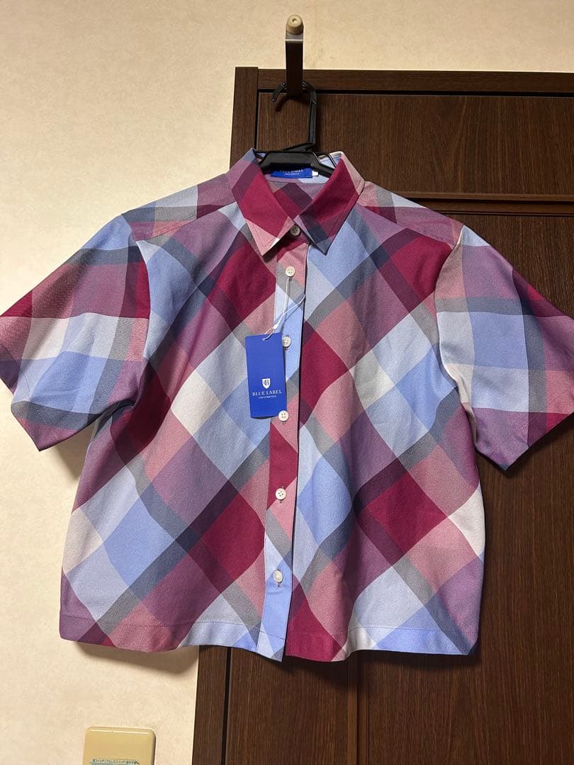 値下げ！新品ブルーレーベルチェックカラミクロスシャツ36