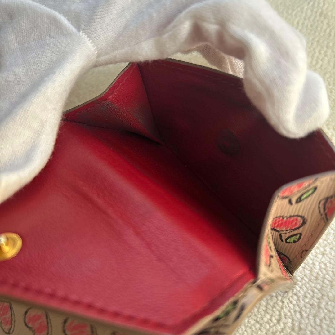 凛姫様　PRADA プラダ 三つ折り財布 ミニ財布　レザー　金ロゴ