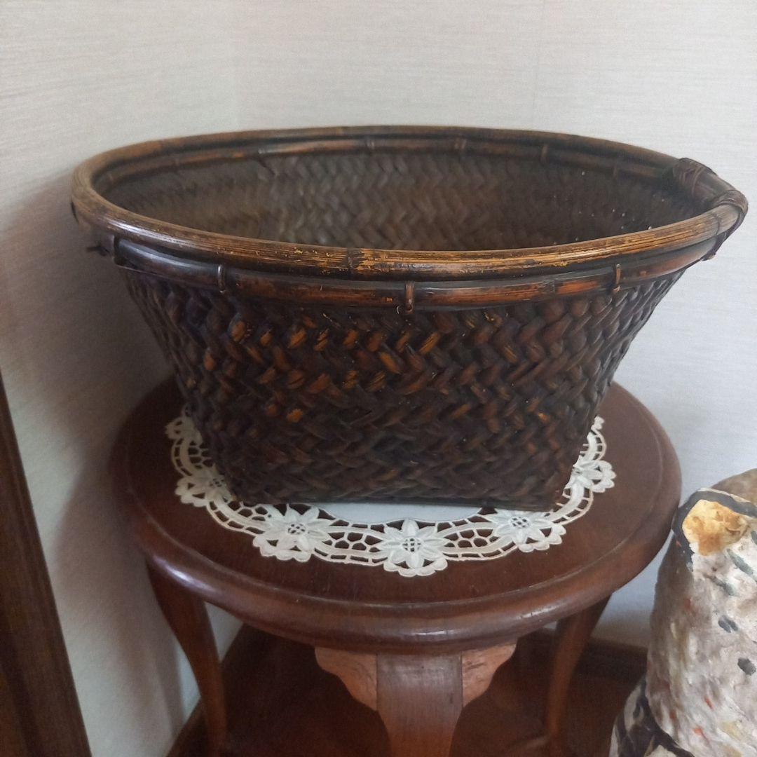 フィリピンアンティークかご　民芸品