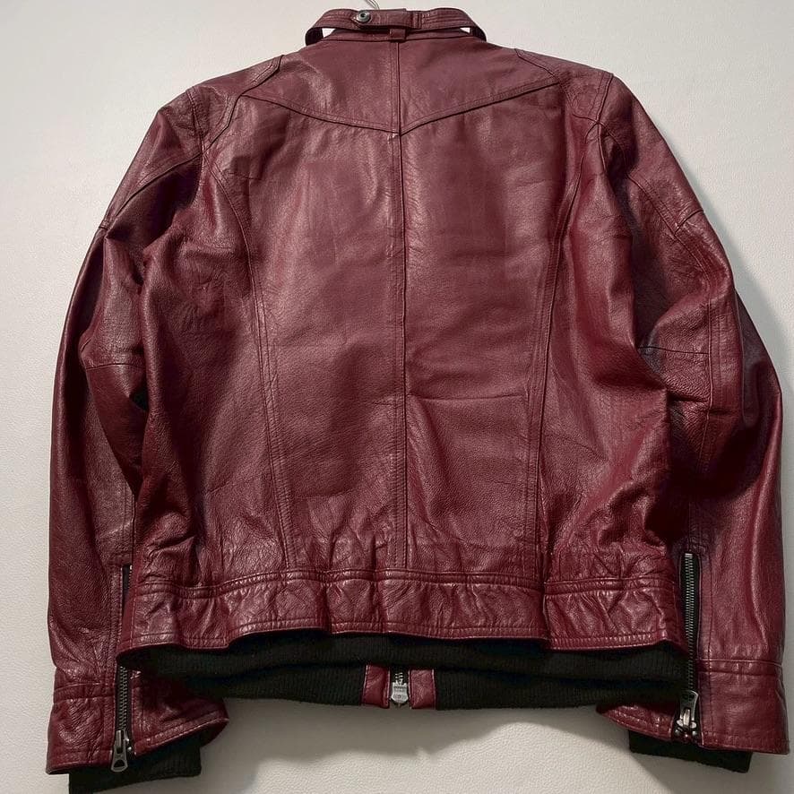 【希少】RATTLE TRAP 豚革 ライダースジャケット L相当 ボルドー