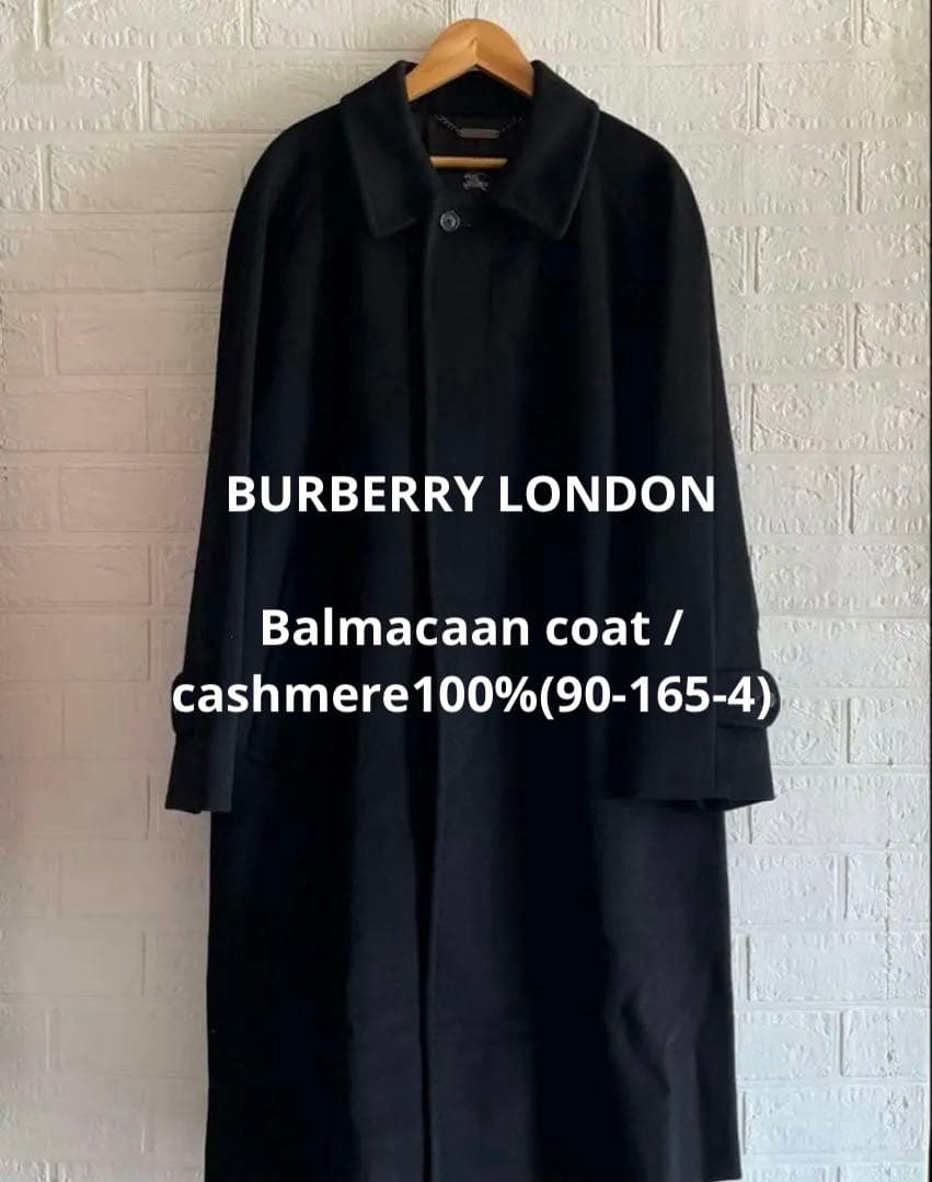 【極美品】《BURBERRY LONDON》カシミヤ100% バルマカーンコート
