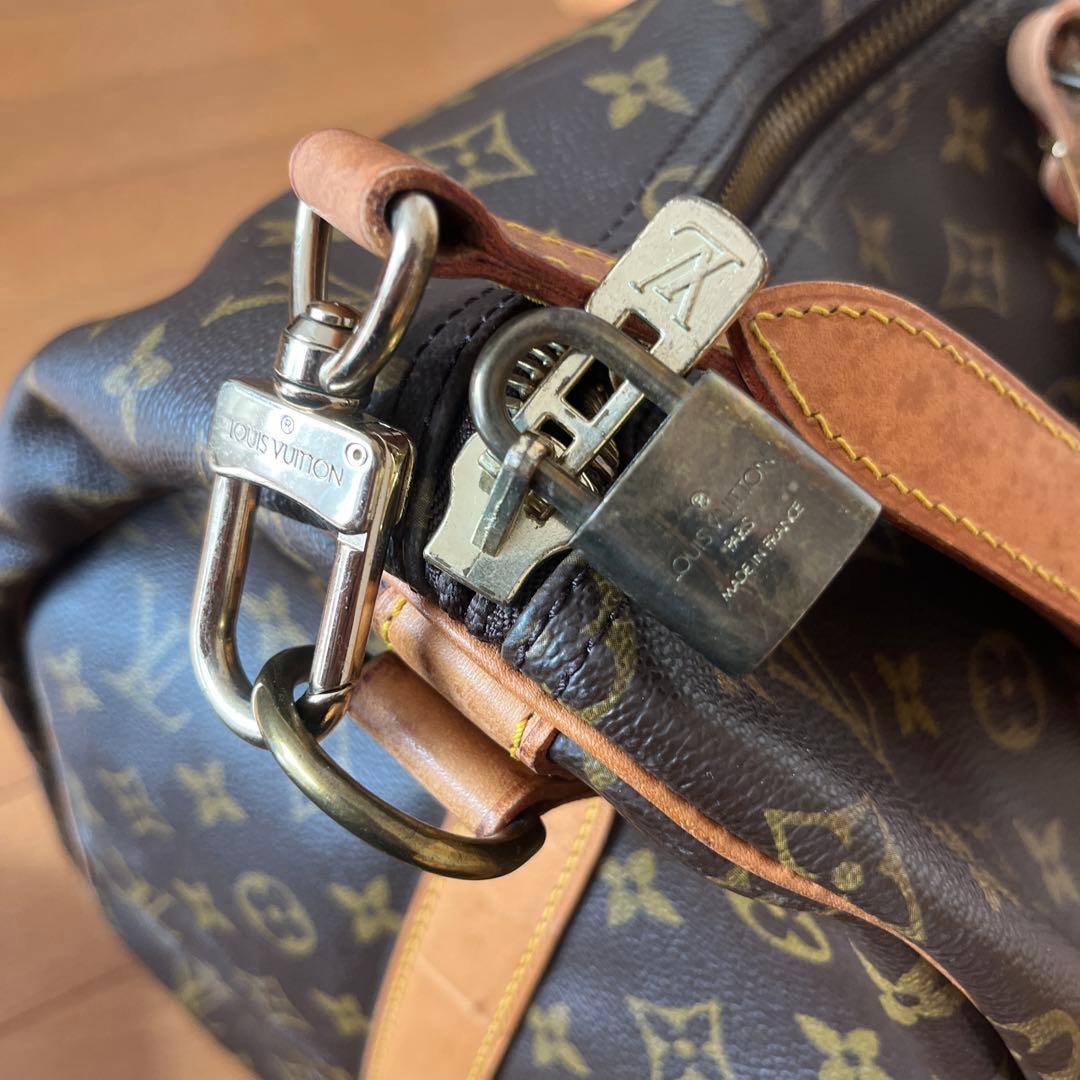 ルイヴィトン ボストンバッグ キーポル55 モノグラム 鍵付 ストラップ付