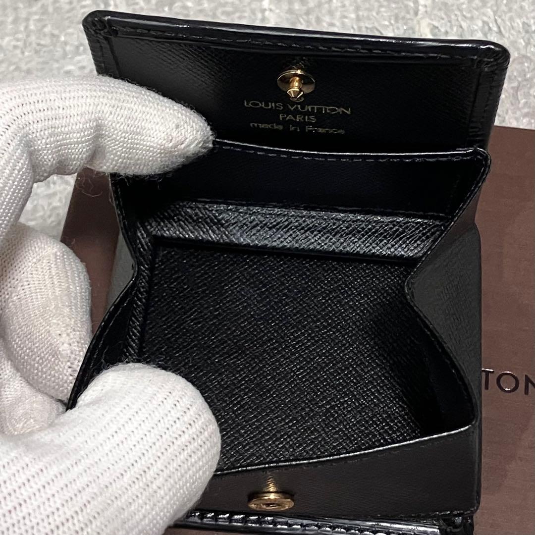 極美品！ルイヴィトン［ケース］エピ　ポルトモネ　ボワット　ブラック　型押し