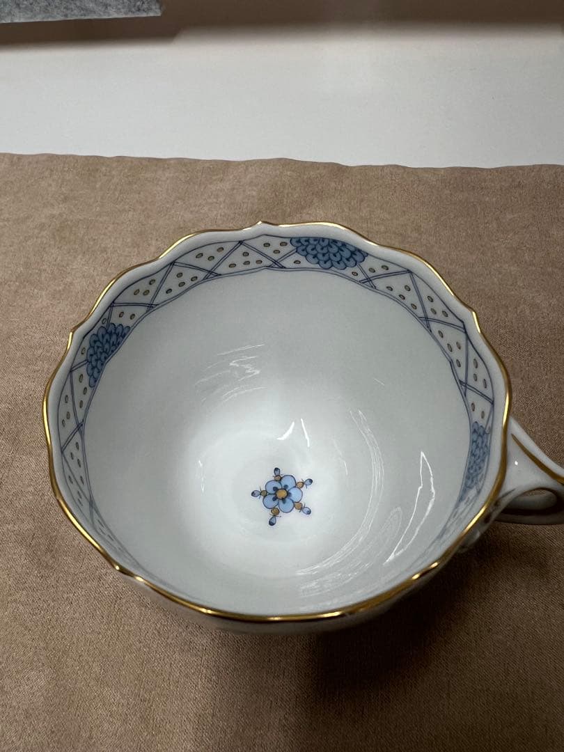 マイセン　インドの華　リッチブルー　コーヒーカップ＆ソーサー 200ml