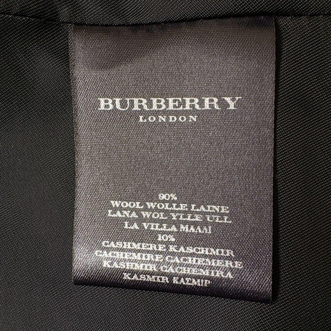 極美品✨バーバリーロンドン　カシミヤ混　スタンドカラーロングコート　ブラック