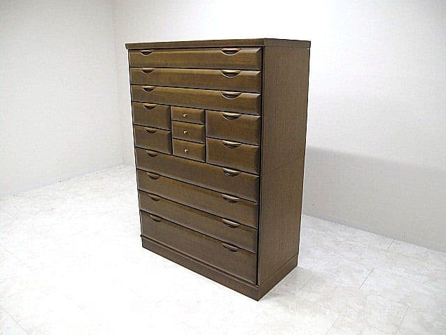 美品 カリモク ハイチェスト 　収納 整理タンス　サイドチェスト