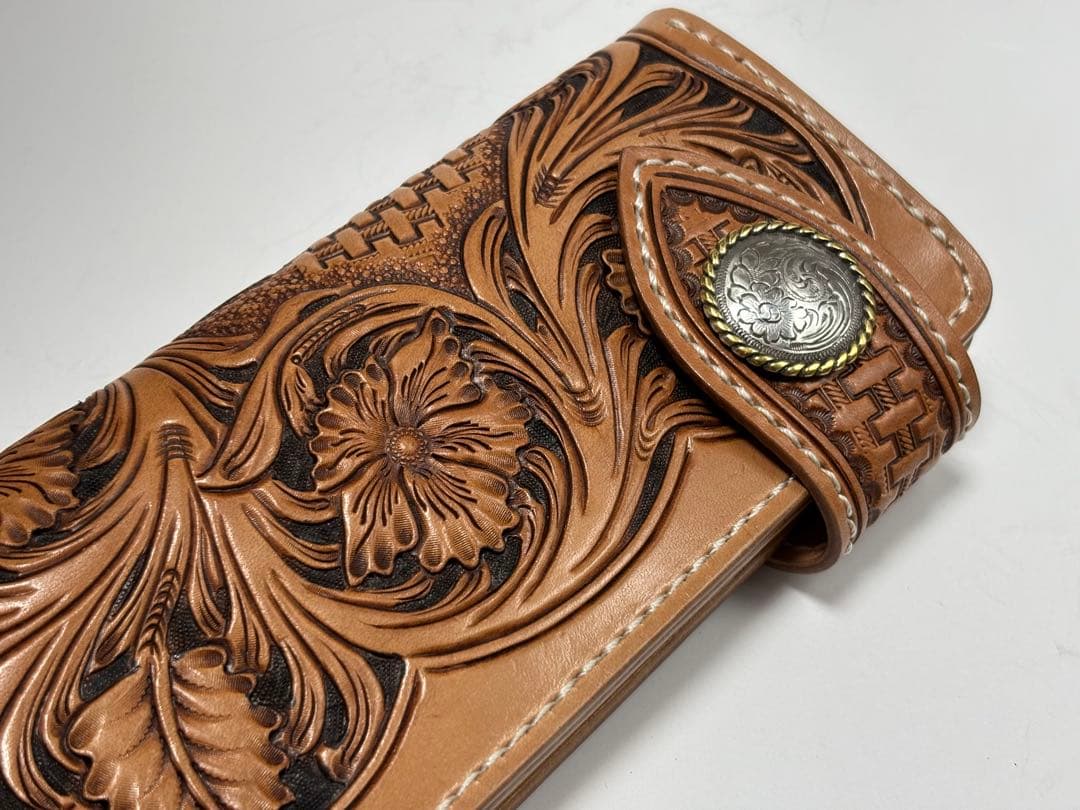 Roots rock 【年末セール】ロングウォレット　長財布　カービング