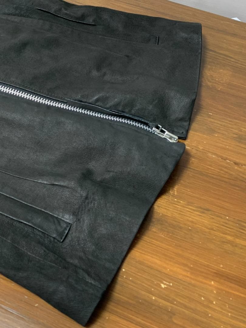 [00s EKAM] Y2K ロングアーム ハイネック レザージャケット M