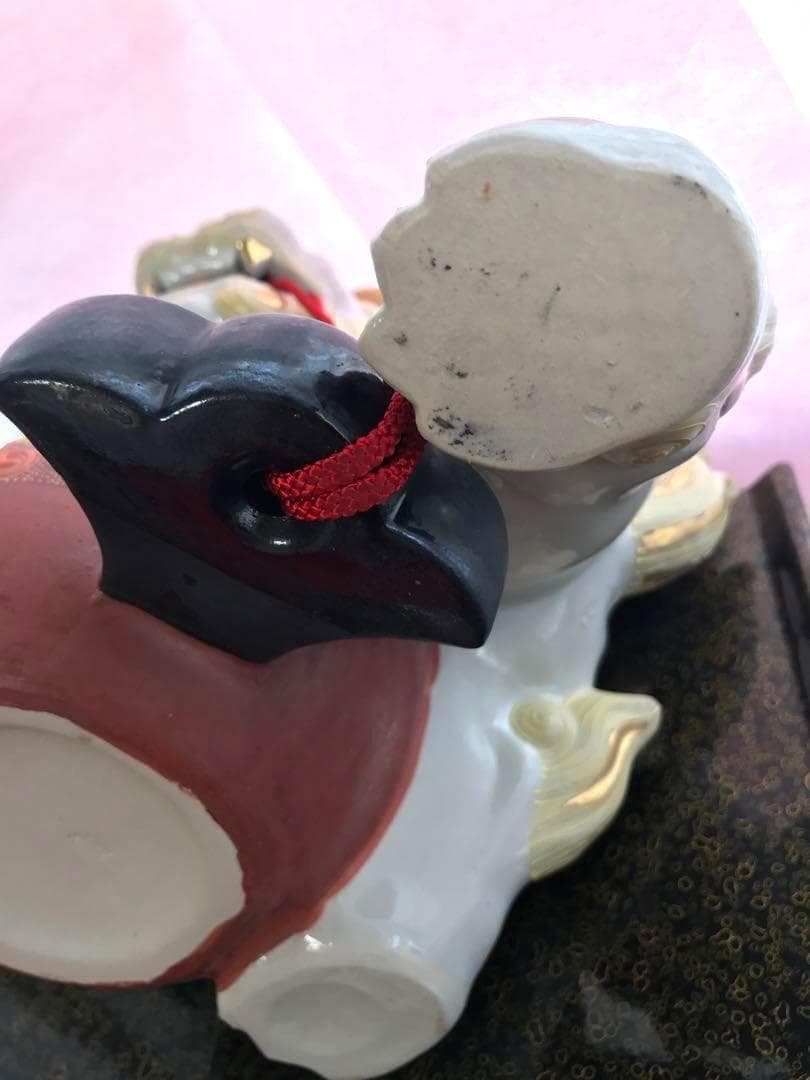 専用台付　縁起物　魔除け　霊獣　風水　九谷焼　唐獅子　狛犬