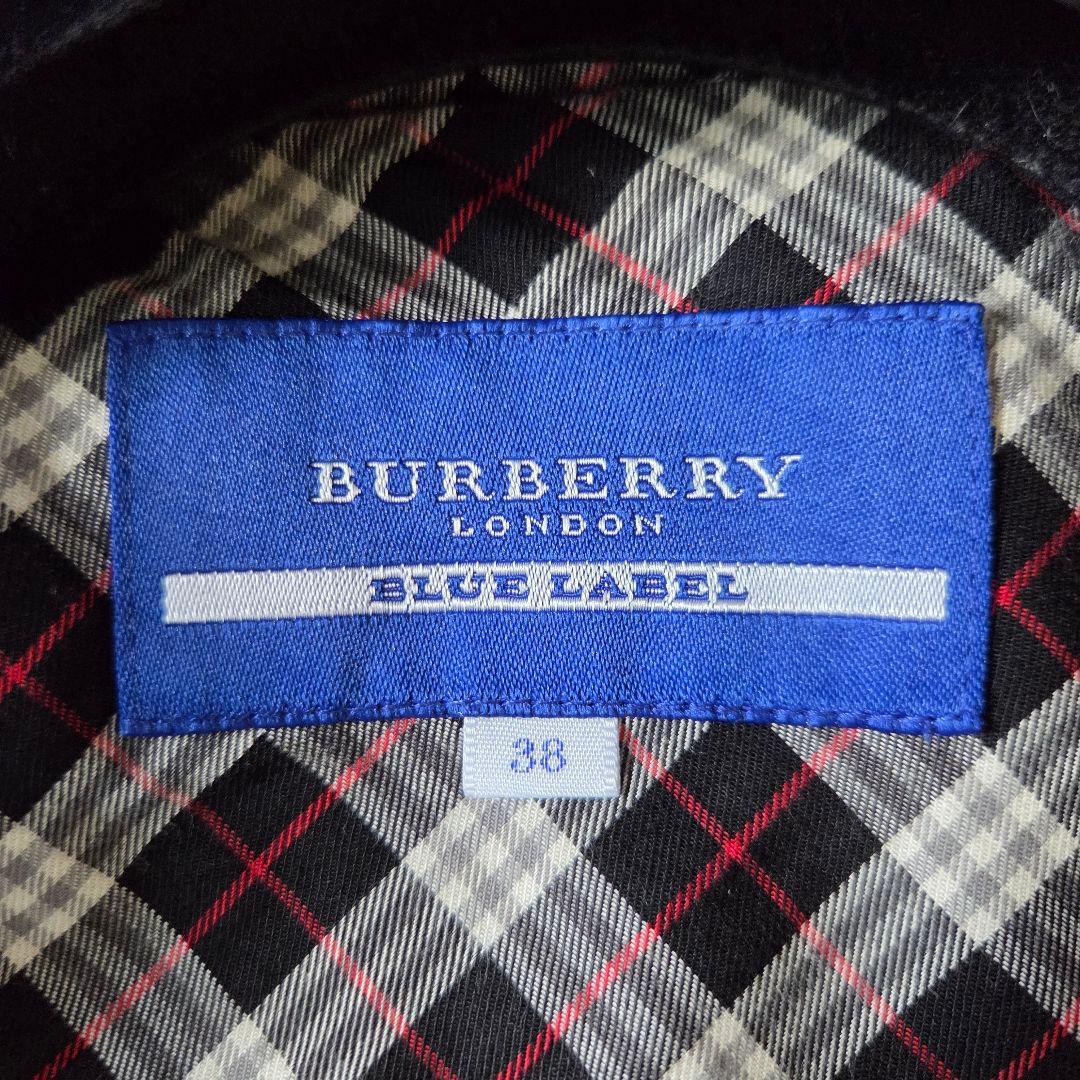 美品 バーバリー Aライン ダッフルコート ノバチェック サイズ M ブラック