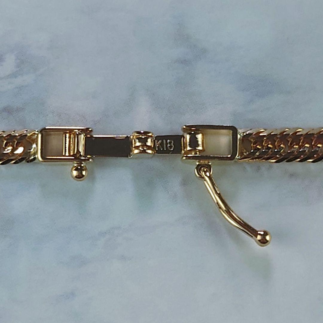 K18喜平12面トリプルネックレス K18チェーン 18金喜平ネックレス