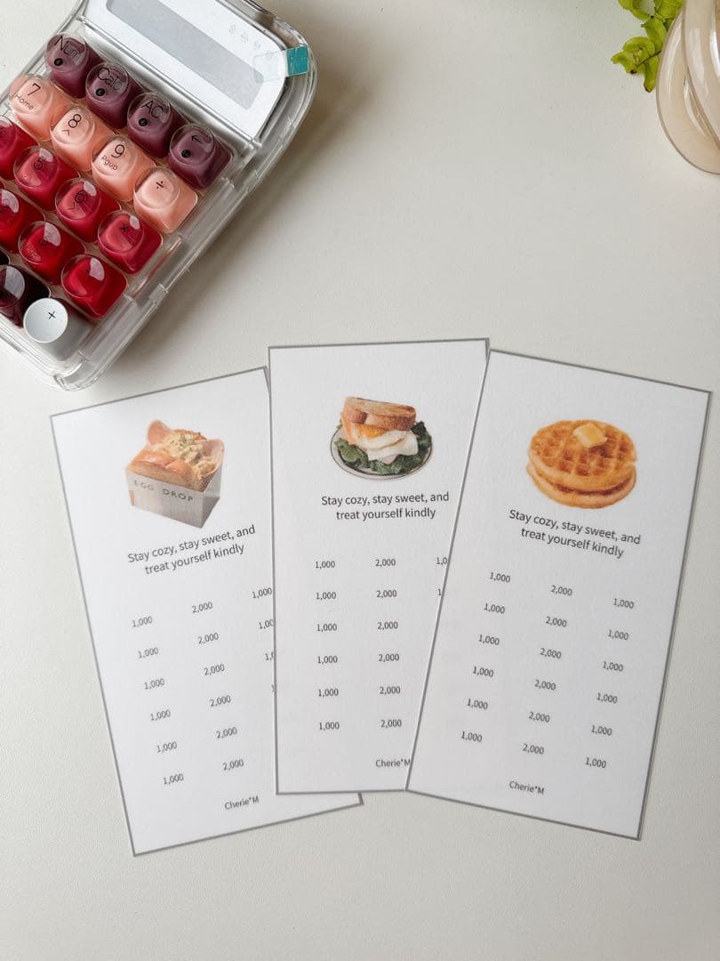 A6サイズ bread lunch① checksheet 3枚1100円