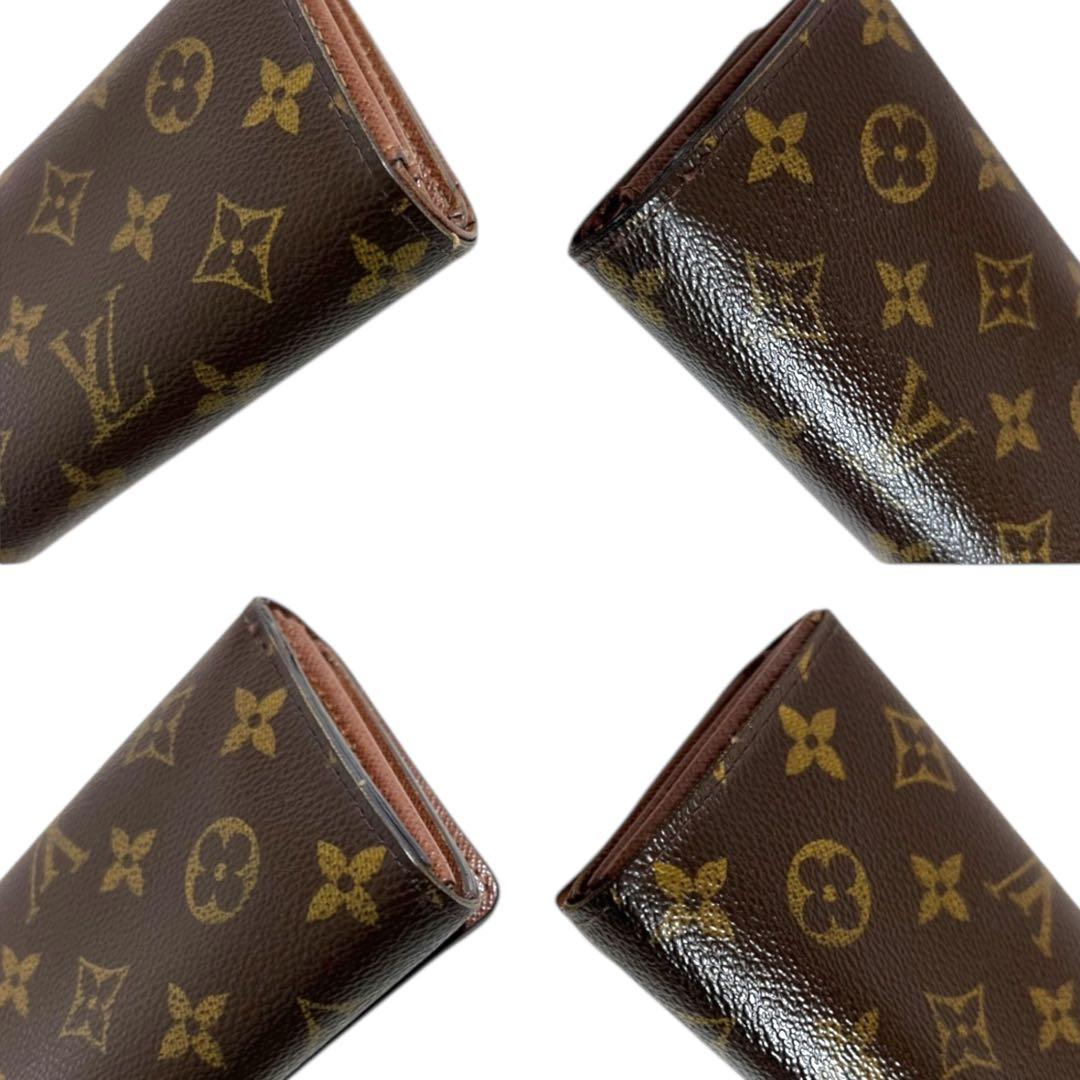 ルイヴィトン✨折り財布　ポルトモネビエ　トレゾール　モノグラム　ファスナー