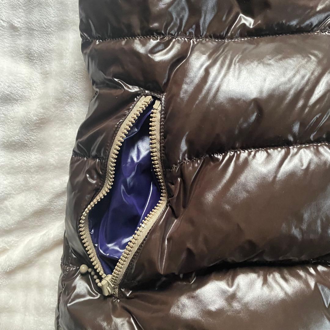 DUVETICA ダウンベスト 38 ブラウン フード付き レディース S〜M