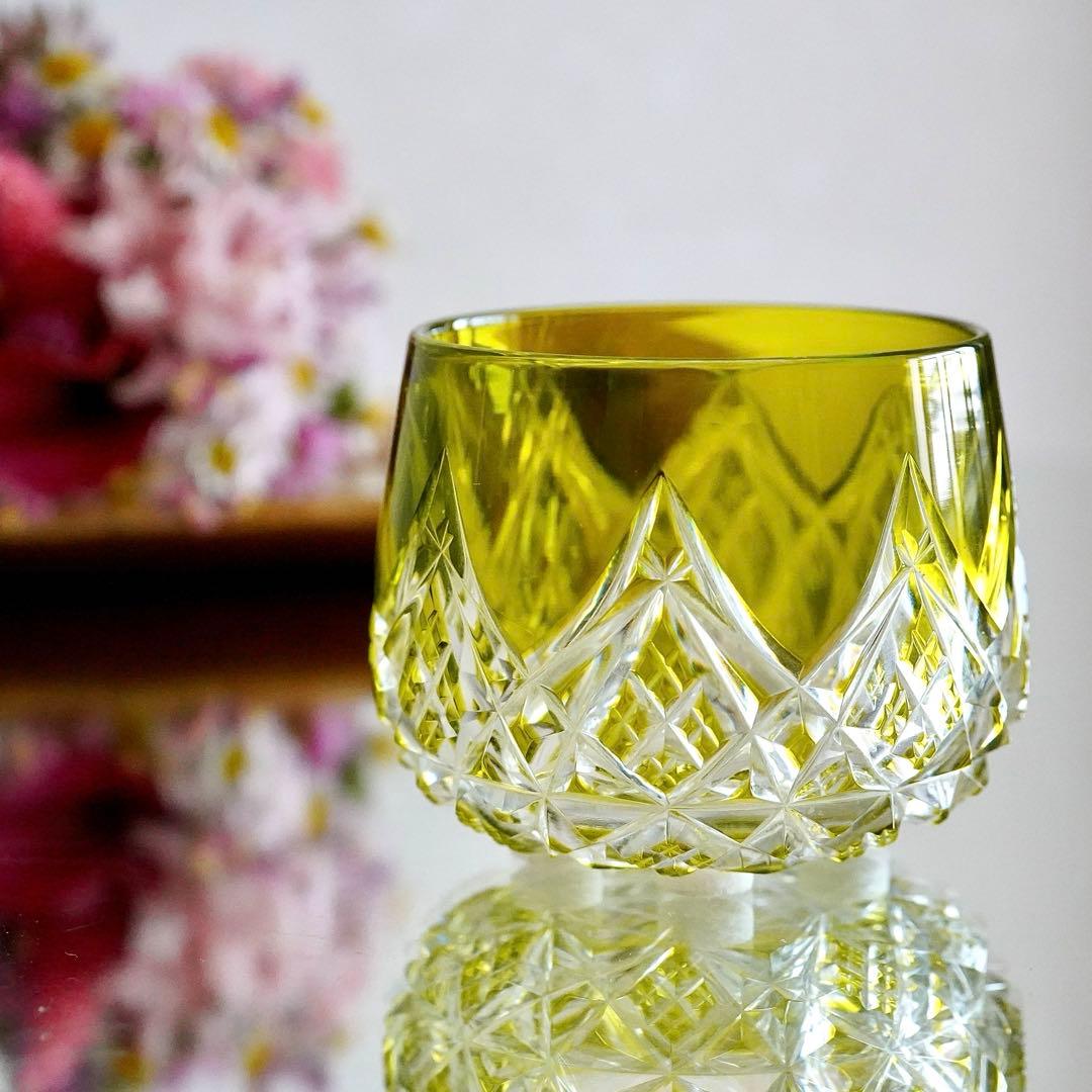 美品★希少オールドバカラBACCARAT コルベール グリーン色被せ 小物入れA