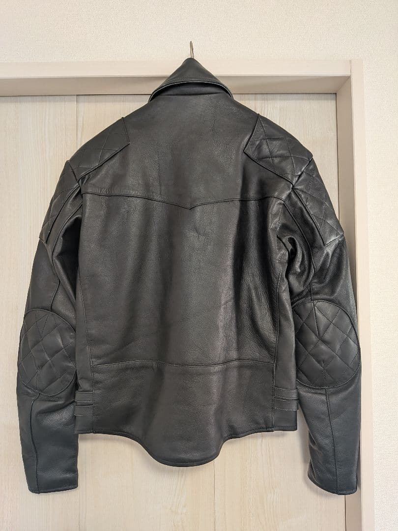 美品　着用1回　Horn Works 本革 UKパッド ダブルライダース M 黒