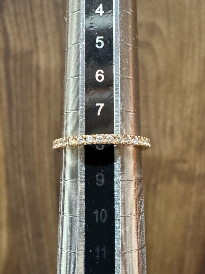 ブルガリ K18PG ハーフエタニティ ダイヤモンドリング　48 ピンクゴールド