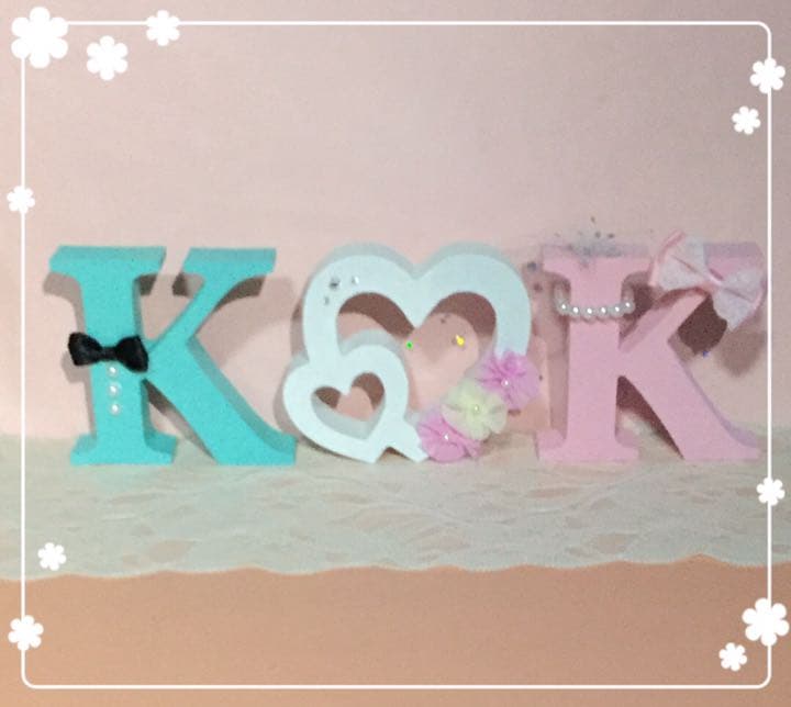 確認用♡ウエディングバージョン・イニシャルオブジェ