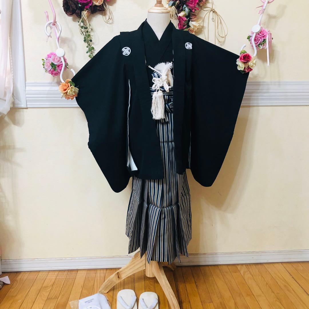 七五三五歳‼️完全️フルセット❤️大人顔まけ黒地紋付アンサンブルセット格上❤️豪華絢爛