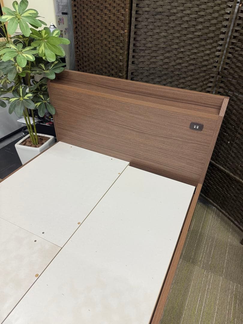 【美品】ニトリ　シングルベッドフレーム　ジオ チェスト40J MBR 板下収納