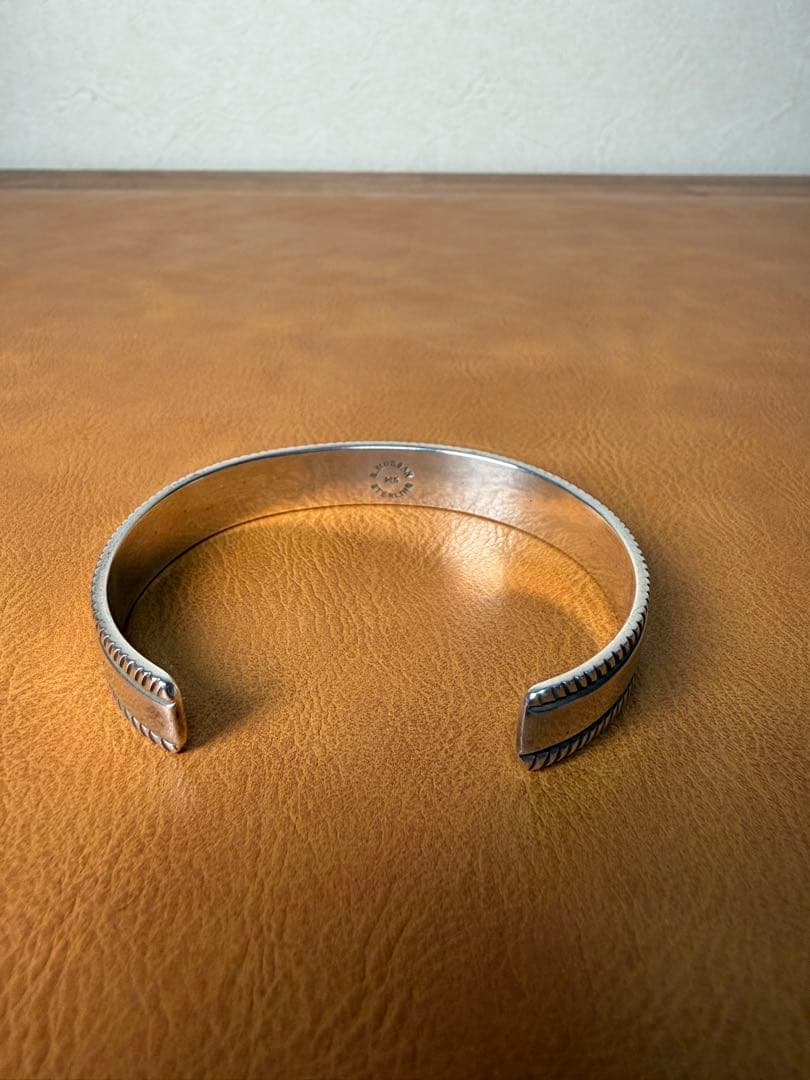 ナバホ族 Bruce Morgan 14K チゼルワーク 3/8 バングル