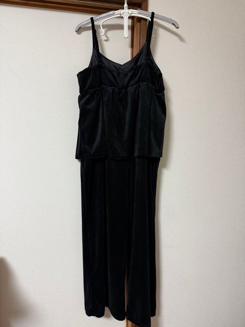 LEPSIM ベロアキャミサロペット