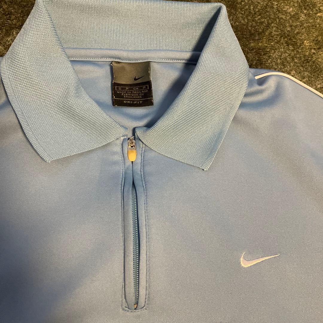 カズ様　Nike Dri-FIT ライトブルー ポロシャツ