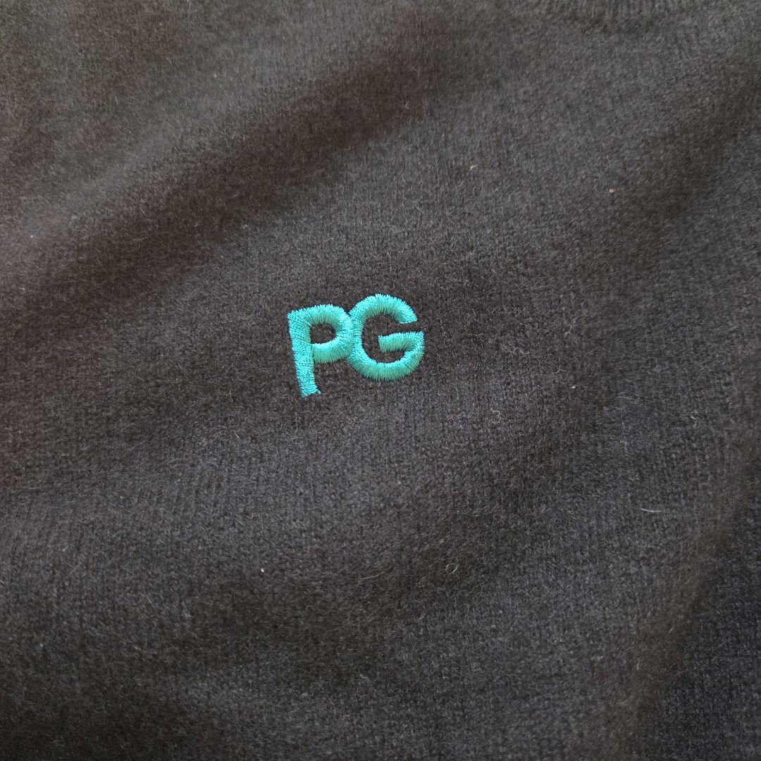 PEARLY GATES カシミア100 長袖ニット サイズ4 黒 ロゴ