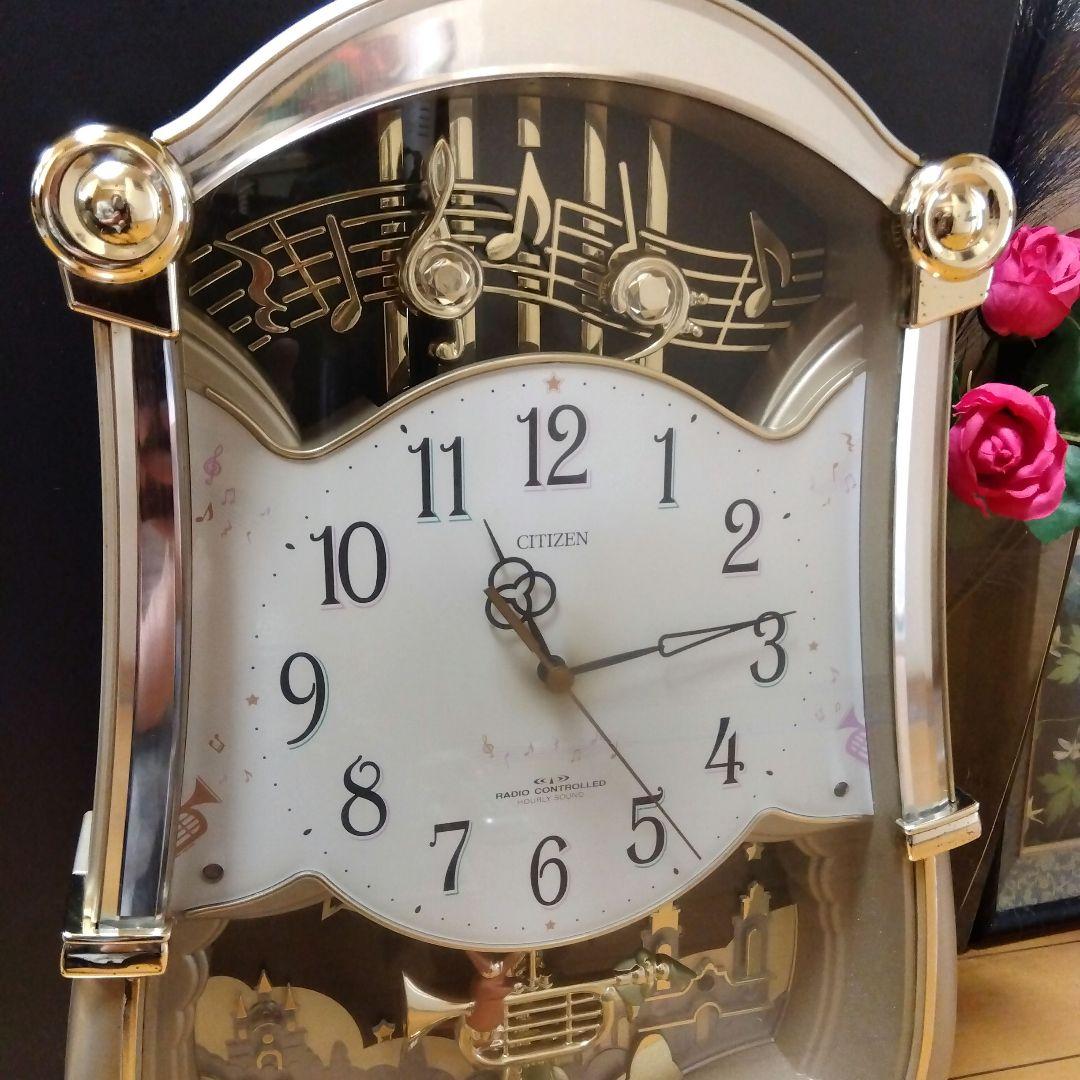 CITIZEN音楽モチーフ 掛時計RADIO CONTROLLED からくり時計