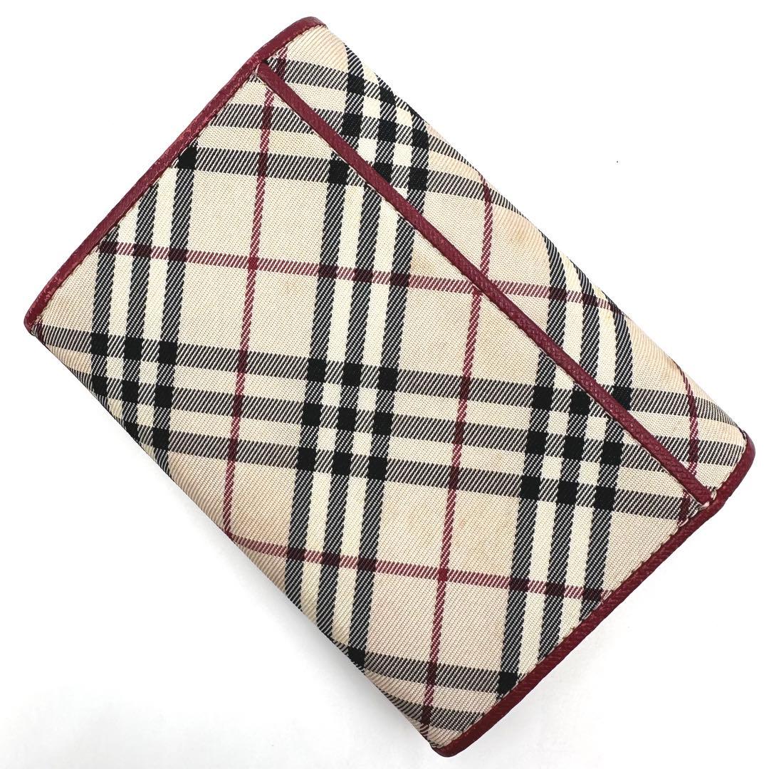 BURBERRY バーバリー 折り財布 ノバチェック ロゴ金具 レザー