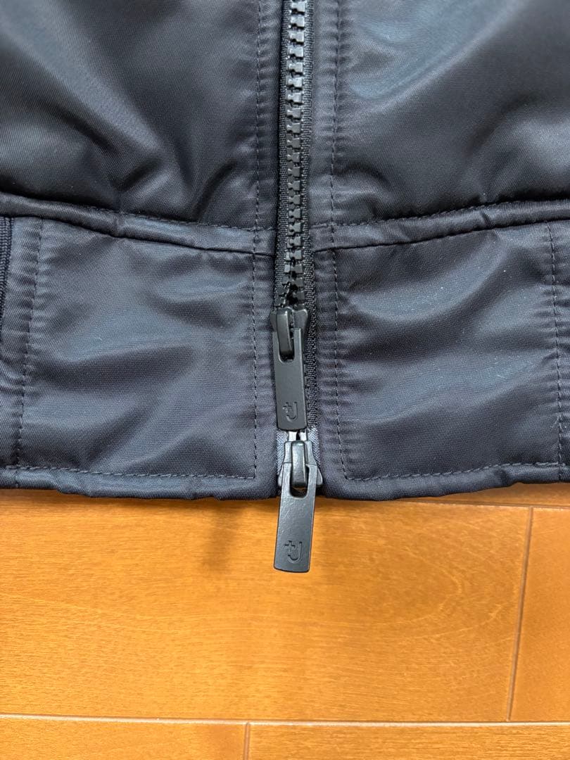 【美品】UNIQLO +J ハイブリッドダウンオーバーサイズMA-1 黒 XL