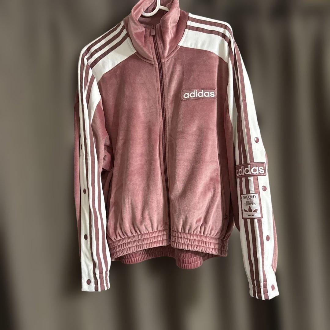 adidas ピンクベロア w adibreak velour tt 重盛さと美