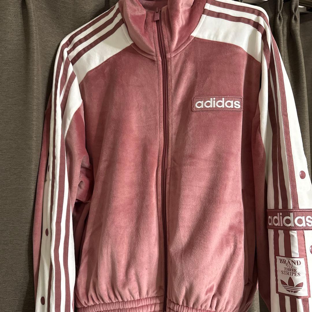 adidas ピンクベロア w adibreak velour tt 重盛さと美