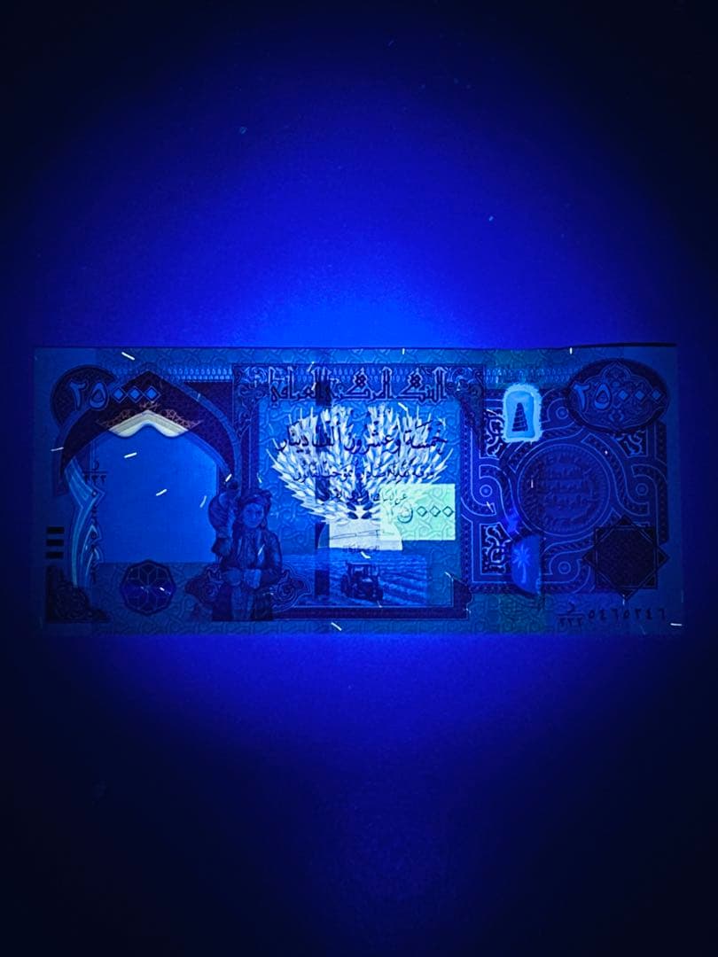 ⭐︎IQD☆ 連番5枚⭐︎イラクディナール⭐︎25000IDQ⭐︎証明書☆おまけ付き☆