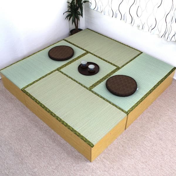 【新品・送料無料】【日本製】ユニット畳セット（1畳タイプ4本+半畳タイプ1本）