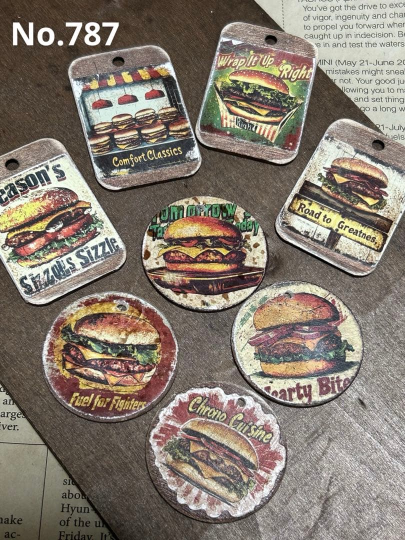 ウッドタグアメリカンハンバーガーNo.787